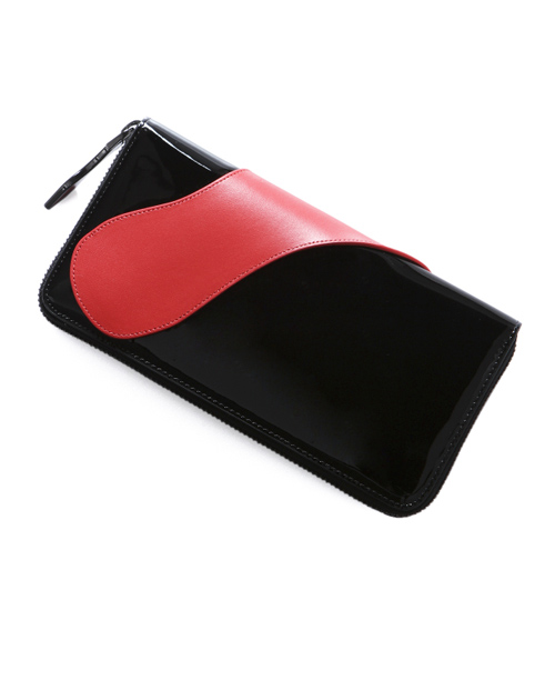 クリスチャン ルブタンコピー 　2015年春夏新作パテントカーフ　ラウンドファスナー長財布SUOLITA WALLET PATENT 3145125 BK01